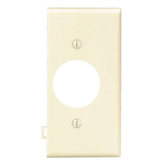 Leviton 1-Gang Single 1.406 Inch Hole Device Receptacle Wall Plate Sectional Thermoplastic Nylon Device Mount End Panel Ivory (PSE7-I)