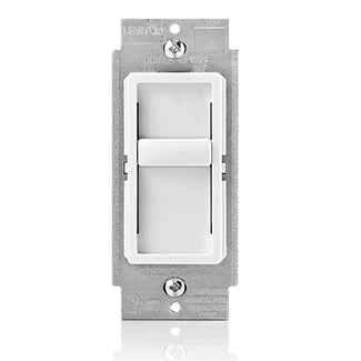 Leviton SureSlide Dimmer For 150W Dimmable LED/Compact Fluorescent --600W Incandescent/Halogen White (6672-1LW)