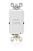 Leviton 20 Amp Feed Through 125V Receptacle SmartlockPro Slim Blank GFCI Monochromatic Back And Side Wired Wall Plate Sold Separately (GFRBF-KW)
