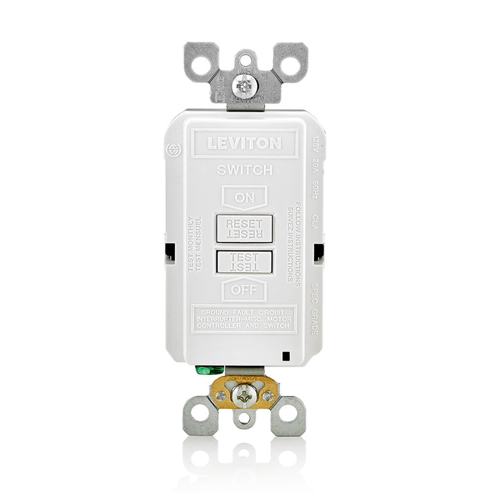 Leviton GFRBF-W 20 Amp Feed Through 125V Receptacle/Outlet — Lighting ...