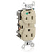 Leviton Duplex Receptacle Outlet Extra Heavy-Duty Hospital Grade Smooth Face 15 Amp 125V Back Or Side Wire NEMA 5-15R 2-Pole 3-Wire Ivory (8200-I)