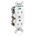 Leviton Duplex Receptacle Outlet Extra Heavy-Duty Hospital Grade Smooth Face 15 Amp 125V Back Or Side Wire NEMA 5-15R 2-Pole 3-Wire White (8200-W)