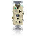 Leviton Duplex Receptacle Outlet Heavy-Duty Hospital Grade Smooth Face 20 Amp 125V Back And Side Wire NEMA 5-20R 2-Pole 3-Wire Ivory (8300-HI)