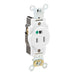 Leviton Single Receptacle Outlet Heavy-Duty Hospital Grade Smooth Face 15 Amp 125V Back Or Side Wire NEMA 5-15R 2-Pole 3-Wire White (8210-W)
