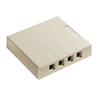Leviton Surface-Mount Box For Shielded Connectors Plenum-Rated (4S089-4IP)