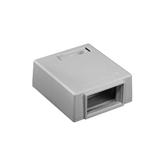 Leviton MOS (Multimedia Outlet System) Surface-Mount Housing With ID Window 1 Unit High Grey (4M089-1GM)