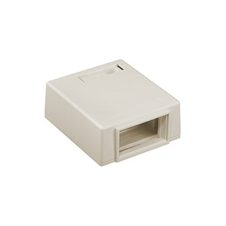 Leviton MOS (Multimedia Outlet System) Surface-Mount Housing With ID Window 1 Unit High Ivory (4M089-1IM)