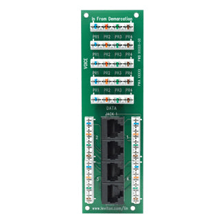 Leviton 1X4 Combination Phone And Data Board (47609-4DP)