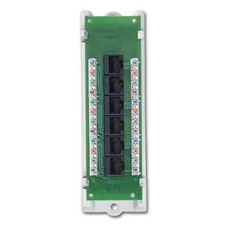 Leviton CAT5e Voice And Data Expansion Module 6-Port With ABS Bracket-Individual Boxed Unit Pack (47605-C5B)