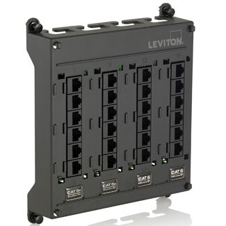 Leviton Twist And Mount Patch Panel (12) CAT5e Ports And (12) CAT6 Ports (476TM-654)
