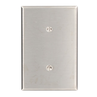 Leviton 1-Gang No Device Blank Wall Plate Oversized 302 Stainless Steel Strap Mount Stainless Steel (84119-40)
