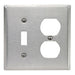 Leviton 2-Gang Stainless Steel Type 302 Wall Plate 1-Toggle 1-Duplex (84105-40)