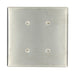 Leviton 2-Gang No Device Blank Wall Plate Standard Size 302 Stainless Steel Strap Mount (84134-40)