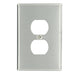 Leviton 1-Gang Duplex Device Receptacle Wall Plate Oversized 430 Stainless Steel Device Mount Stainless Steel (84103)
