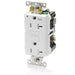 Leviton SmartlockPro GFCI Duplex Receptacle Outlet Extra Heavy-Duty Industrial Spec Grade Power Indication 20A 125V Back Or Side Wire White (G5362-WTW)