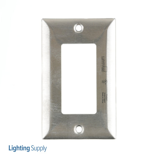 Leviton Stainless Steel C-Series 302-304 1-Gang Standard Decora Wall Plate (SS26-40)