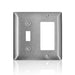 Leviton Stainless Steel C-Series 302-304 2-Gang Standard 1-Toggle 1-Decora Wall Plate (SS126-40)