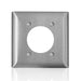 Leviton Stainless Steel C-Series 302-304 2-Gang Standard 2.15 Inch Open Wall Plate (SS703-40)