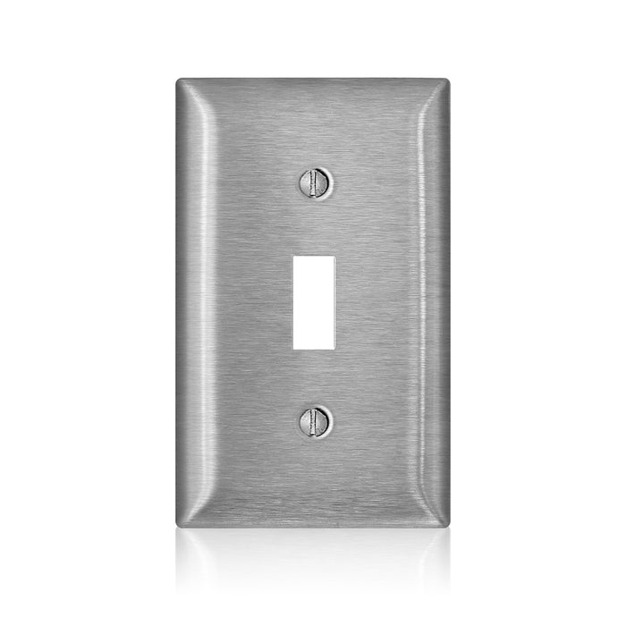 Leviton Stainless Steel C-Series 302-304 1-Gang Standard Toggle Switch Wall Plate (SS1-40)