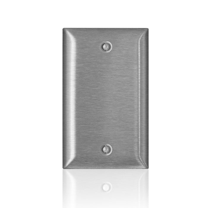 Leviton Stainless Steel C-Series 302/304 1-Gang Stand Blank Wall Plate (SS13-40)
