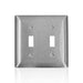 Leviton Stainless Steel C-Series 430 2-Gang Standard 2-Toggle Wall Plate (SL2)