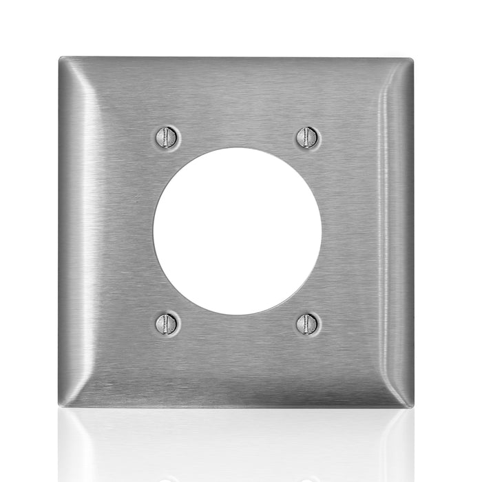 Leviton Stainless Steel C-Series 430 2-Gang Standard 2.15 Inch Open Wall Plate (SL703)