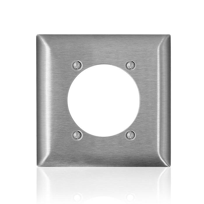 Leviton Stainless Steel C-Series 430 2-Gang Standard 2.465 Inch Open Wall Plate (SL701)