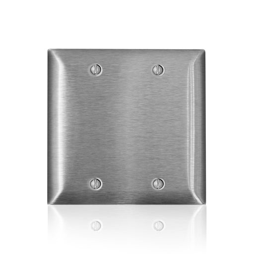 Leviton Stainless Steel C-Series 430 2-Gang Standard Blank Wall Plate (SL23)