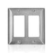 Leviton Stainless Steel C-Series 430 2-Gang Standard Decora Wall Plate (SL262)
