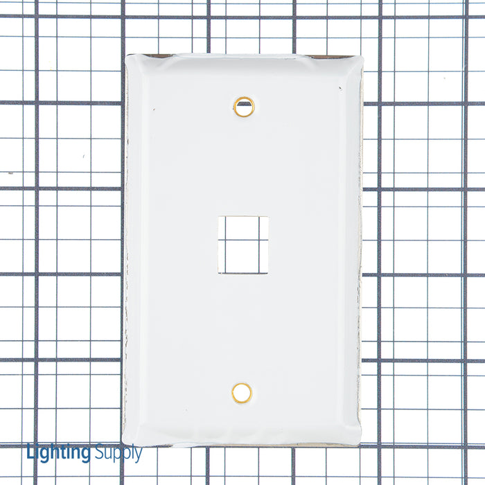 Leviton Stainless Steel QuickPort Wall Plate 1-Gang 1-Port (43080-1S1)