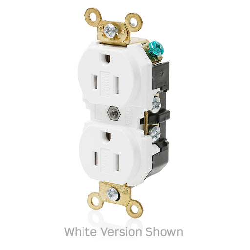 Leviton Tamper-Resistant Duplex Receptacle Back And Side Wired (5262-SGB)