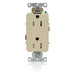 Leviton Decora Plus Duplex Receptacle Outlet Heavy-Duty Industrial Spec Grade Tamper-Resistant Smooth Face 15 Amp 125V Ivory (TDR15-I)