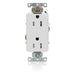 Leviton Decora Plus Duplex Receptacle Outlet Heavy-Duty Industrial Spec Grade Tamper-Resistant Smooth Face 15 Amp 125V White (TDR15-W)