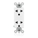 Leviton Decora Plus Duplex Receptacle Outlet Straight Blade And Europlug Commercial Spec Grade Smooth Face 15 Amp 125/250V (5825-W)