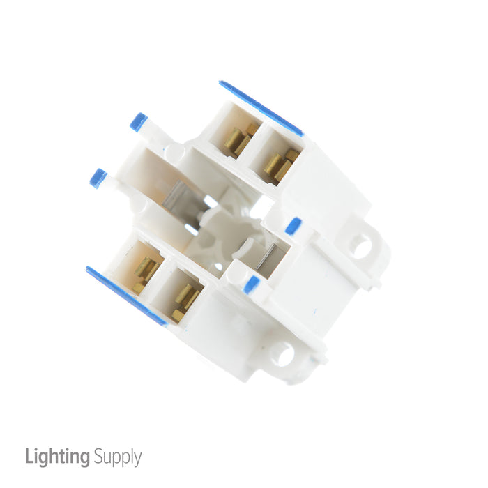 Leviton GX24Q-5 Base 75W-600V Vertical Snap-In Compact Fluorescent For 16 Gauge Panel For 57W Lamps Body Marked With Blue Ink (26725-405)