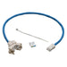 Leviton VXC Plenum Assembly VXC Coupler With 18 Inch Plenum Patch Cable Connected Blue (SBCPI-18L)
