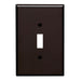 Leviton 1-Gang Toggle Device Switch Wall Plate Oversized Thermoset Device Mount Brown (85101)