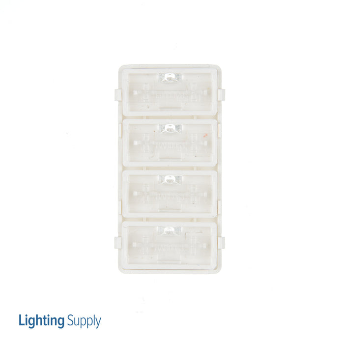 Leviton White DLV Digital Switch 4-Button Color Change Kit (CKDNK-40W)