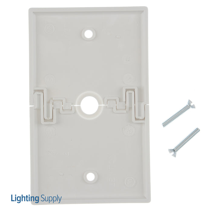 Leviton 1-Gang .625 Inch Hole Device Telephone/Cable Wall Plate Sectional Thermoplastic Nylon Box Mount Horizontal Split Plate White (N751-W)