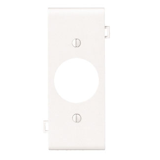 Leviton White Wall Plate Sectional Receptacle Single Center Panel (PSC7-W)