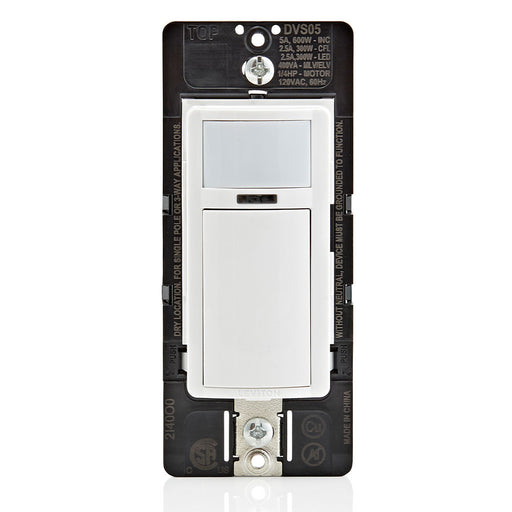 Leviton White/Ivory/Light Almond Vacancy Sensor 600W Incandescent/300W LED (DVS05-1LZ)