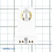 Leviton Medium Base Bi-Pin Standard Fluorescent Lamp Holder Tall Profile Slide-On Turn-Type Captive Nut Screws Packed Bulk Quick-Connect (13357-N)