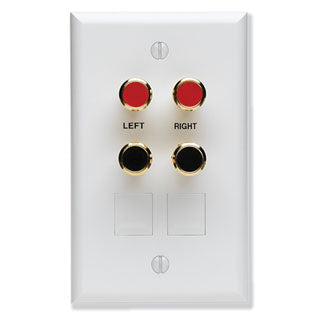 Leviton Multi-Room Installation Wall Plate Two Gold-Plated Spring Retainers Two QuickPort Openings (AEMRK)