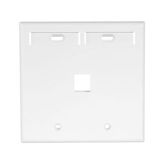 Leviton QuickPort Wall Plate With ID window Dual gang 1-Port White (42080-1WP)