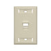 Leviton Angled 1-Gang QuickPort Wall Plate With ID Windows 1-Port Ivory (42081-1IS)