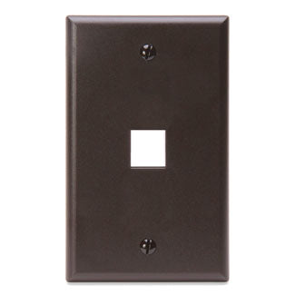 Leviton 1-Gang QuickPort Wall Plate 1-Port Brown (41080-1BP)