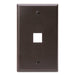 Leviton 1-Gang QuickPort Wall Plate 1-Port Brown (41080-1BP)