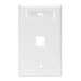 Leviton 1-Gang QuickPort Wall Plate With ID Window 1-Port White (42080-1WS)