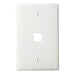 Leviton Midsize 1-Gang QuickPort Wall Plate 1-Port White (41091-1WN)