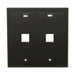 Leviton Dual-Gang QuickPort Wall Plate With ID Windows 2-Port Black (42080-2EP)